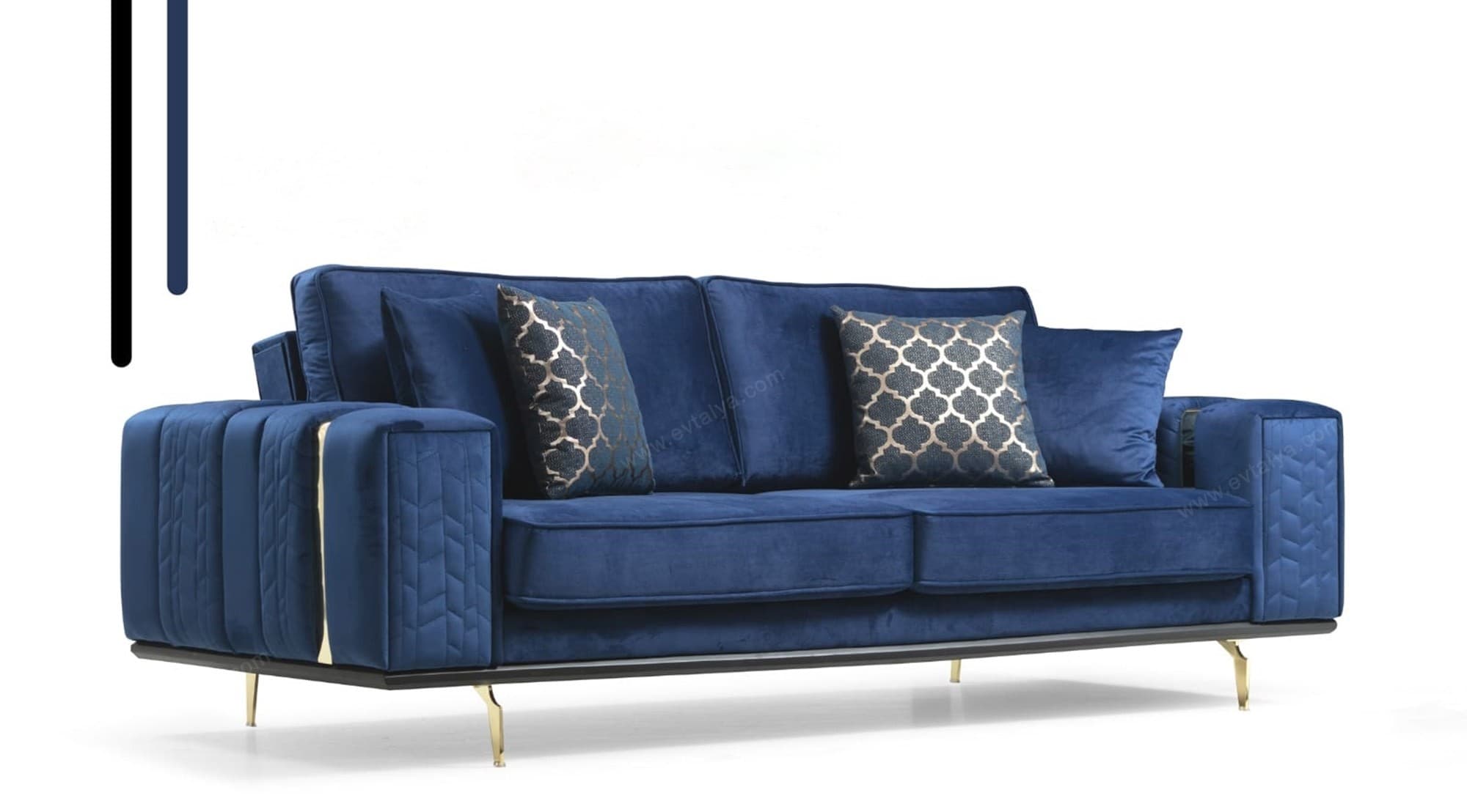 Yaren Mavi Modern Koltuk Takımı - Image 5