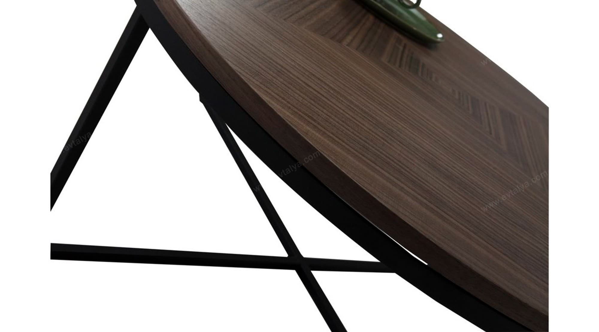 Zen Yuvarlak Siyah Metal Orta Sehpa 2