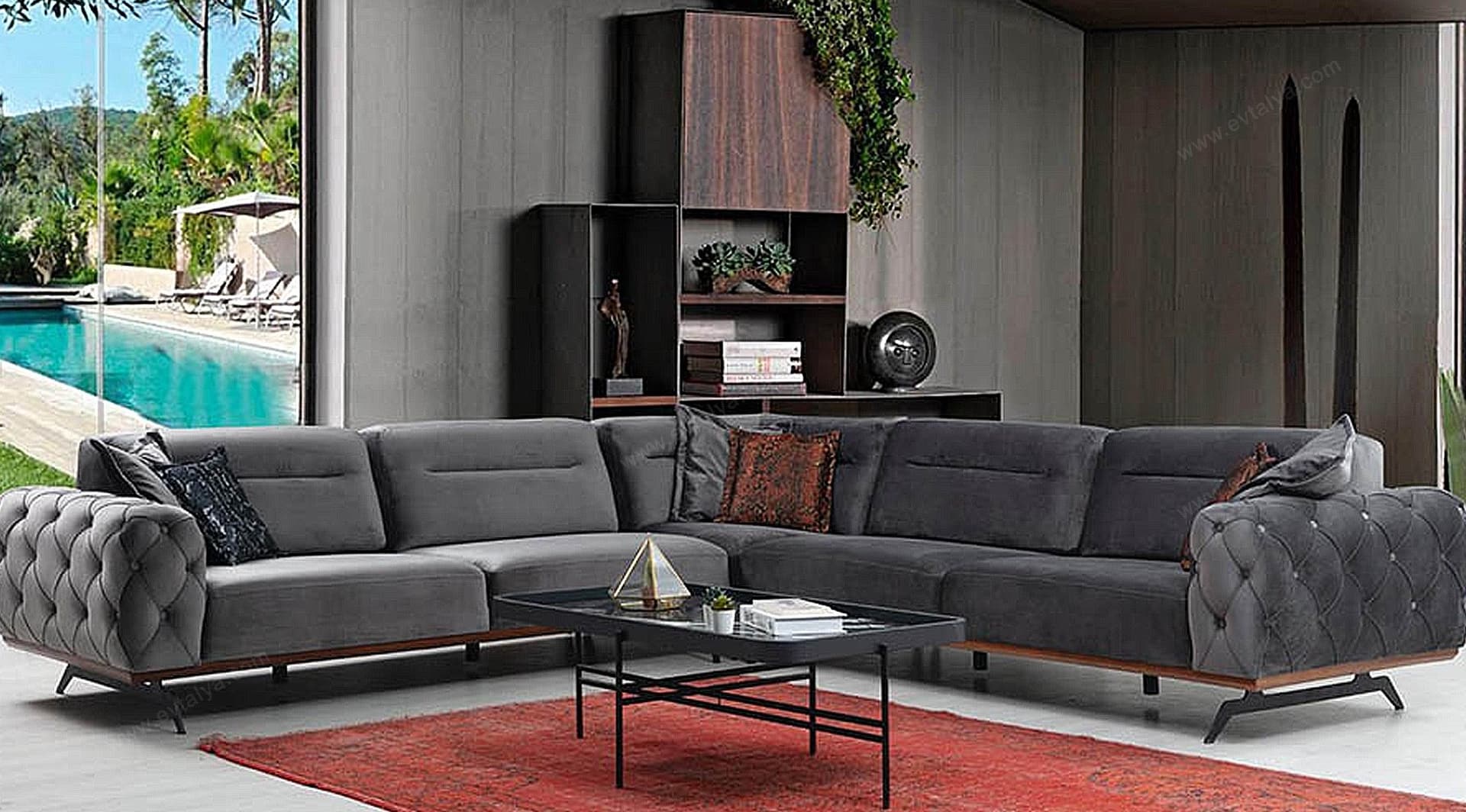 Zenn Medium Modern Köşe Koltuk Takımı - Image 1
