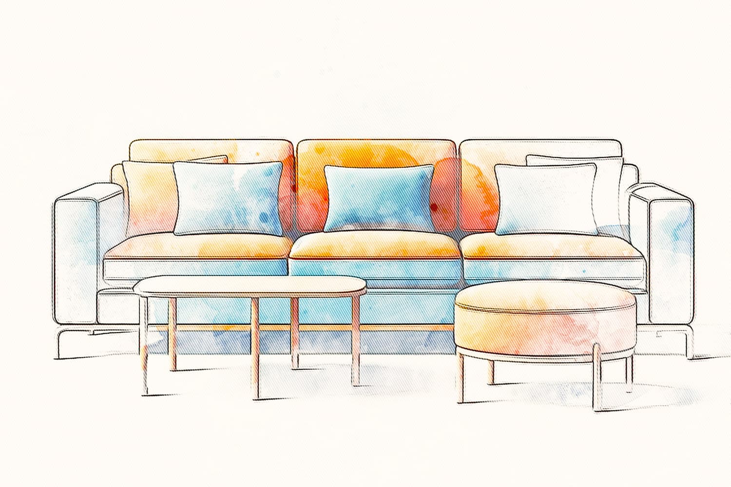 Prada Koltuk Takımı Modern Krom Üçlü Koltuk - Image 1