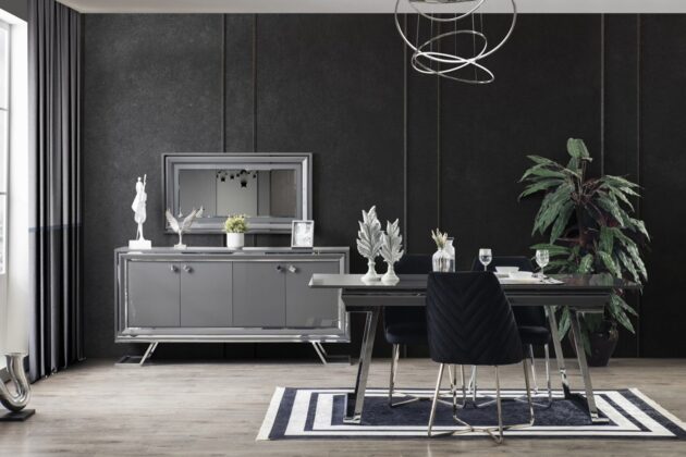 Asos Gri  Yemek Odası Takımı