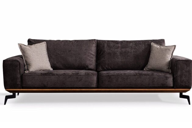 Best Concept Gri Modern Üçlü Koltuk