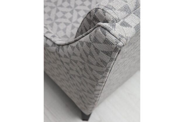 Best Gri Keten Üçlü Koltuk