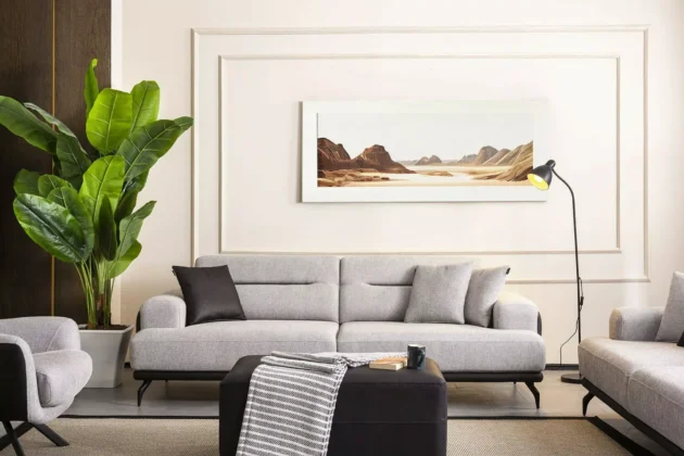 Lotus Modern Üçlü Koltuk