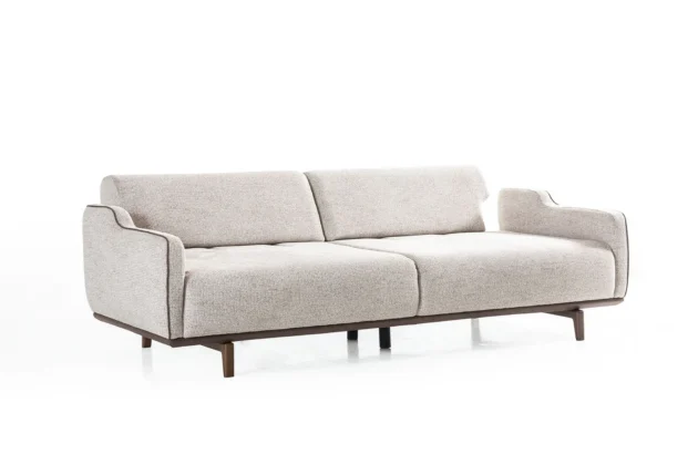 Orjin Country Ahşap Yataklı Üçlü Koltuk