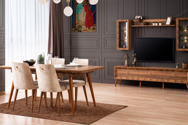 Pera Ceviz Modern Yemek Odası Takımı