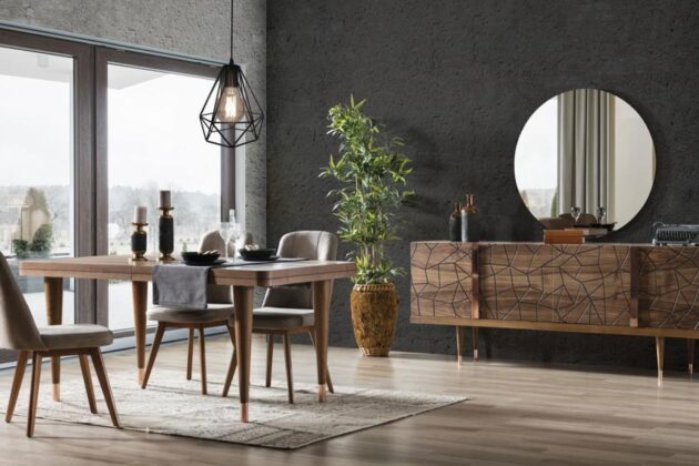 Petra Ahşap Masif Yemek Odası Takımı